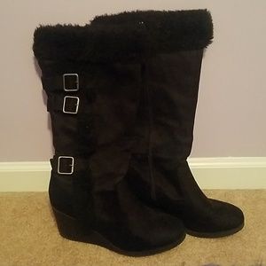 Mid-Calf Black Boots